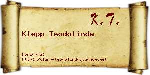 Klepp Teodolinda névjegykártya